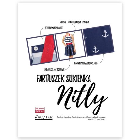 Nitly Marine Fartuszek Sukienka kuchenny POLSKI Nitly Marine Fartuszek Sukienka kuchenny POLSKI