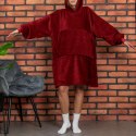 Bluzair Koco Bluza Oversize z Kapturem Bordowa 4w1