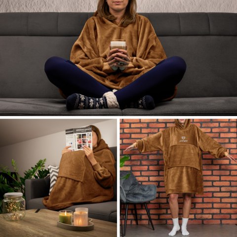 Bluzair SUPER MAMA - Bluza koc - Toffee - prezent dla mamy - dzień mamy Bluzair SUPER MAMA - Bluza koc - Toffee - prezent dla mamy - dzień mamy