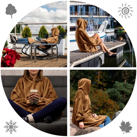 Bluzair SUPER MAMA - Bluza koc - Toffee - prezent dla mamy - dzień mamy Bluzair SUPER MAMA - Bluza koc - Toffee - prezent dla mamy - dzień mamy