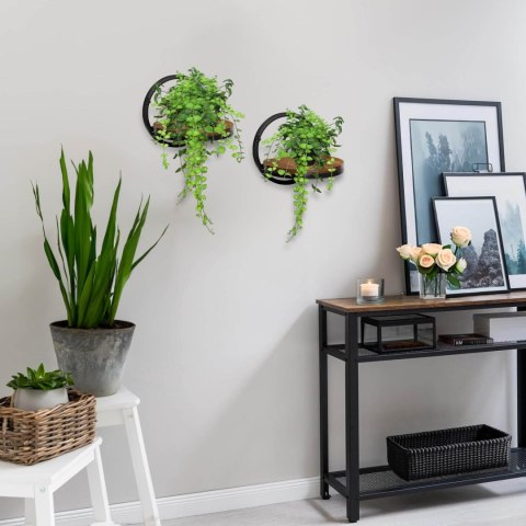 Kwietnik metalowy ścienny czarny Ebro Rustic loft Kwietnik metalowy ścienny czarny Ebro Rustic loft