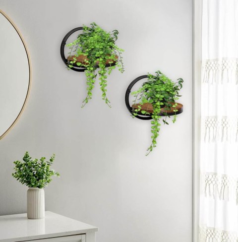 Kwietnik metalowy ścienny czarny Ebro Rustic loft Kwietnik metalowy ścienny czarny Ebro Rustic loft