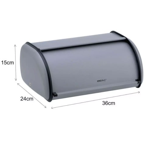 CHLEBAK STALOWY MAŁY 36CM KINGHOFF KH-1751 SZARY CHLEBAK STALOWY MAŁY 36CM KINGHOFF KH-1751 SZARY
