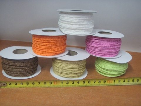 Sznurek /wstążka papierowa 6szt 30m 3619 Sznurek /wstążka papierowa 6szt 30m 3619