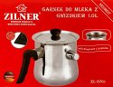 GARNEK DO MLEKA Z GWIZDKIEM ORAZ POKRYWKĄ 1.0L INDUKCJA ZILNER ZL-8701