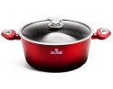 GARNKI z POWŁOKĄ GRANITOWĄ 15 ELE. ZILNER CHERRY RED NOIR ZL-8520