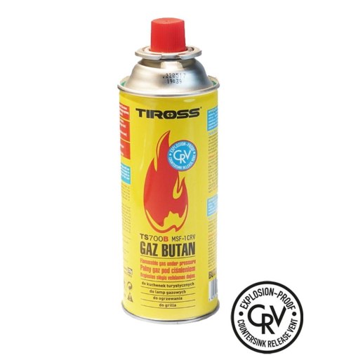 GAZ NABÓJ GAZOWY / PRZECIWYBUCHOWY SYSTEM CRV / KARTUSZ 227g / TYP MSF-1a TIROSS TS-700B GAZ NABÓJ GAZOWY / PRZECIWYBUCHOWY SYSTEM CRV / KARTUSZ 227g / TYP MSF-1a TIROSS TS-700B