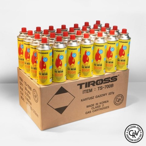 GAZ NABÓJ GAZOWY / PRZECIWYBUCHOWY SYSTEM CRV / KARTUSZ 227g / TYP MSF-1a TIROSS TS-700B GAZ NABÓJ GAZOWY / PRZECIWYBUCHOWY SYSTEM CRV / KARTUSZ 227g / TYP MSF-1a TIROSS TS-700B