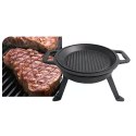 KOCIOŁEK ŻELIWNY MYŚLIWSKI 12L Z PATELNIĄ GRILL 2 W 1 KINGHOFF KH-1842