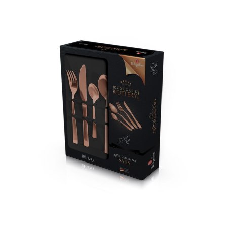 KOMPLET SZTUĆCÓW 24-EL. SATYNOWE BERLINGER HAUS ROSEGOLD BH-2213A KOMPLET SZTUĆCÓW 24-EL. SATYNOWE BERLINGER HAUS ROSEGOLD BH-2213A
