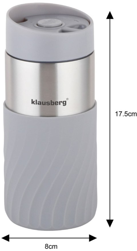 KUBEK TERMICZNY 300ML KLAUSBERG SZARY KB-7630 KUBEK TERMICZNY 300ML KLAUSBERG SZARY KB-7630