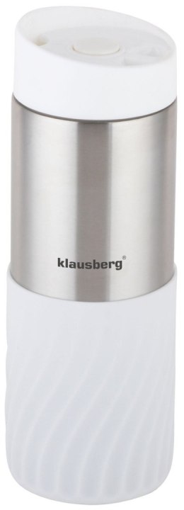 KUBEK TERMICZNY 400ML STAL NIERDZEWNA 18/8 KLAUSBERG BIAŁY KB-7635