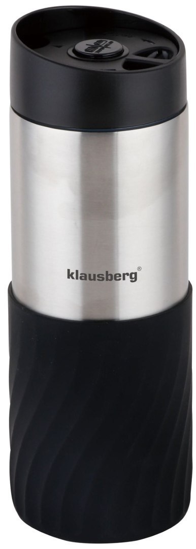 KUBEK TERMICZNY 400ML STAL NIERDZEWNA 18/8 KLAUSBERG CZARNY KB-7633