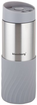 KUBEK TERMICZNY 400ML STAL NIERDZEWNA 18/8 KLAUSBERG SZARY KB-7634