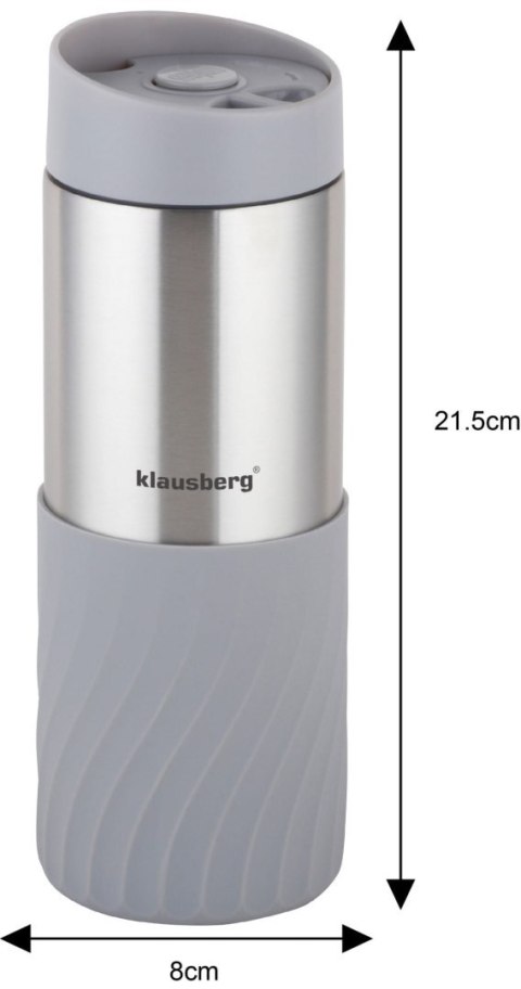 KUBEK TERMICZNY 400ML STAL NIERDZEWNA 18/8 KLAUSBERG SZARY KB-7634 KUBEK TERMICZNY 400ML STAL NIERDZEWNA 18/8 KLAUSBERG SZARY KB-7634