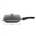 PATELNIA GRILLOWA GRANITOWA 24CM KINGHOFF KH-1510 ODŁ. UCHWYT