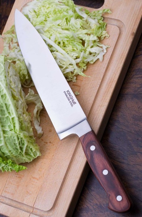 STALOWY NÓŻ SZEFA KUCHNI 22CM KiNGHOFF KH-3440 STALOWY NÓŻ SZEFA KUCHNI 22CM KiNGHOFF KH-3440