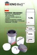 TERMOS OBIADOWY STALOWY KiNGHOFF 1.5L KH-4075