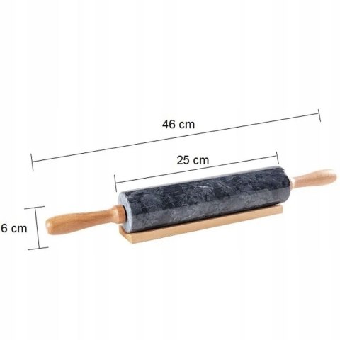 WAŁEK MARMUROWY DO CIASTA Z PODSTAWKĄ 46cm BRUNBESTE BB-3145 WAŁEK MARMUROWY DO CIASTA Z PODSTAWKĄ 46cm BRUNBESTE BB-3145
