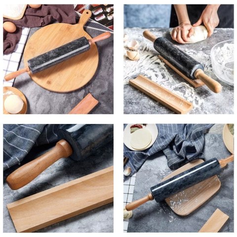WAŁEK MARMUROWY DO CIASTA Z PODSTAWKĄ 46cm BRUNBESTE BB-3145 WAŁEK MARMUROWY DO CIASTA Z PODSTAWKĄ 46cm BRUNBESTE BB-3145