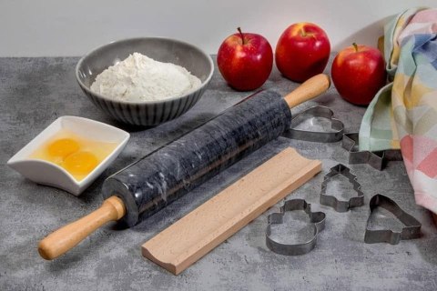 WAŁEK MARMUROWY DO CIASTA Z PODSTAWKĄ 46cm BRUNBESTE BB-3145 WAŁEK MARMUROWY DO CIASTA Z PODSTAWKĄ 46cm BRUNBESTE BB-3145