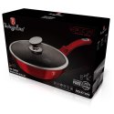 WOK GRANITOWY 28cm Z POKRYWKĄ BERLINGER HAUS METALLIC LINE BURGUNDY BH-1265-N