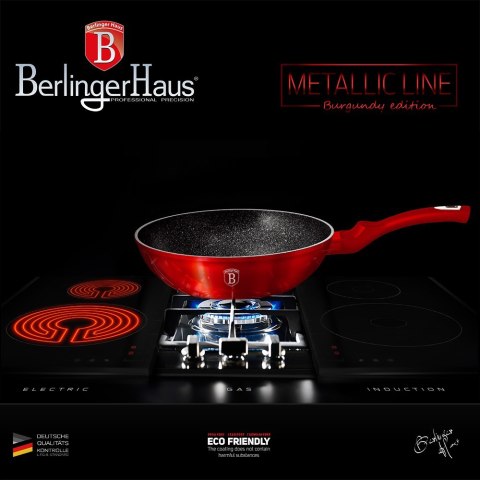 WOK GRANITOWY 28cm Z POKRYWKĄ BERLINGER HAUS METALLIC LINE BURGUNDY BH-1265-N WOK GRANITOWY 28cm Z POKRYWKĄ BERLINGER HAUS METALLIC LINE BURGUNDY BH-1265-N