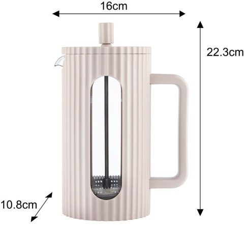 ZAPARZACZ DO HERBATY KAWY SZKLANY FRENCH PRESS 1000 ML BEŻOWY KLAUSBERG KB-7754 ZAPARZACZ DO HERBATY KAWY SZKLANY FRENCH PRESS 1000 ML BEŻOWY KLAUSBERG KB-7754