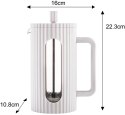 ZAPARZACZ DO HERBATY KAWY SZKLANY FRENCH PRESS 1000 ML KREMOWY KLAUSBERG KB-7753