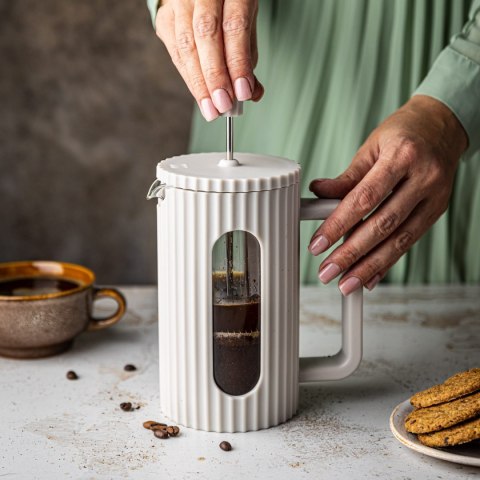 ZAPARZACZ DO HERBATY KAWY SZKLANY FRENCH PRESS 1000 ML KREMOWY KLAUSBERG KB-7753 ZAPARZACZ DO HERBATY KAWY SZKLANY FRENCH PRESS 1000 ML KREMOWY KLAUSBERG KB-7753