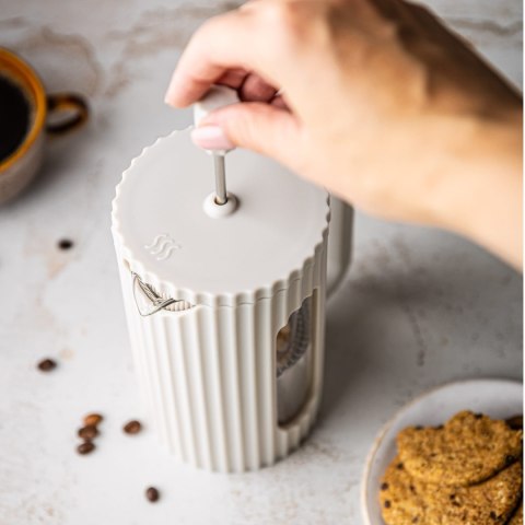 ZAPARZACZ DO HERBATY KAWY SZKLANY FRENCH PRESS 1000 ML KREMOWY KLAUSBERG KB-7753 ZAPARZACZ DO HERBATY KAWY SZKLANY FRENCH PRESS 1000 ML KREMOWY KLAUSBERG KB-7753