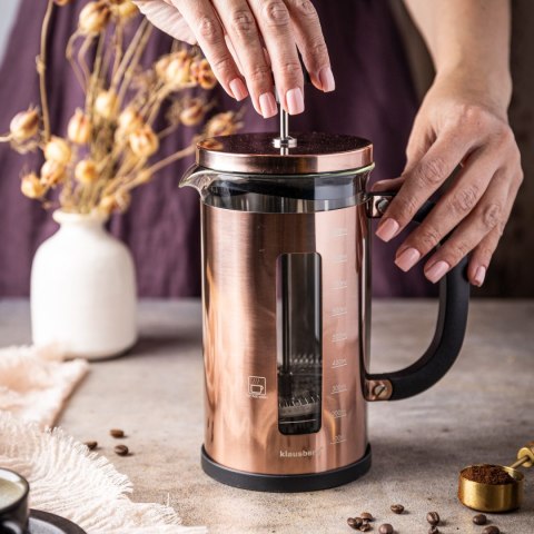 ZAPARZACZ DO KAWY HERBATY 1.0L FRENCH PRESS RÓŻOWE ZŁOTO KLAUSBERG KB-7740 ZAPARZACZ DO KAWY HERBATY 1.0L FRENCH PRESS RÓŻOWE ZŁOTO KLAUSBERG KB-7740