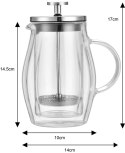 ZAPARZACZ DO KAWY/HERBATY 0,35L FRENCH PRESS KLAUSBERG KB-7682