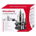 ZESTAW BAROWY 9 ELEMENTÓW SHAKER KLAUSBERG KB-7580 SREBRNY