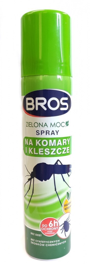 Spray Zielona Moc na Komary i Kleszcze 90ml BROS Spray Zielona Moc na Komary i Kleszcze 90ml BROS