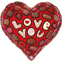 Balon Foliowy - Love You Chocolates 58cm, Grabo Grabo