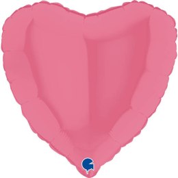 Balon Foliowy - Pastelowy Różowy, guma balonowa Serce 46 cm, Grabo Grabo