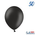 Balony lateksowe Strong, Czarne, Pastel Black, 30cm, 50 szt. Partydeco