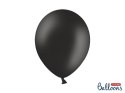 Balony lateksowe Strong, Czarne, Pastel Black, 30cm, 50 szt. Partydeco