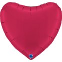 Balon Foliowy Czerwone Serce Satin Cherry 70 cm, Satynowe Grabo Grabo