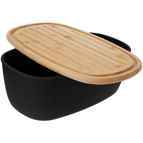CHLEBAK STALOWY MAŁY Z DESKĄ DO KROJENIA PIECZYWA OWALNY CZARNY BRUNBESTE BB-2768 CHLEBAK STALOWY MAŁY Z DESKĄ DO KROJENIA PIECZYWA OWALNY CZARNY BRUNBESTE BB-2768