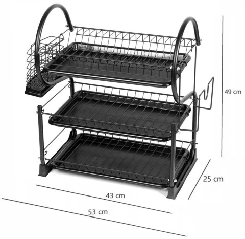 SUSZARKA DO NACZYŃ 3-POZIOMOWA 53 X 25 X 49CM BRUNBESTE BB-3411 SUSZARKA DO NACZYŃ 3-POZIOMOWA 53 X 25 X 49CM BRUNBESTE BB-3411
