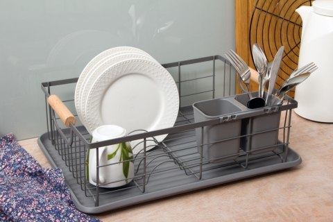 SUSZARKA DO NACZYŃ OCIEKACZ 44 X 32 X 13.7CM BRUNBESTE BB-2335 SZARA SUSZARKA DO NACZYŃ OCIEKACZ 44 X 32 X 13.7CM BRUNBESTE BB-2335 SZARA