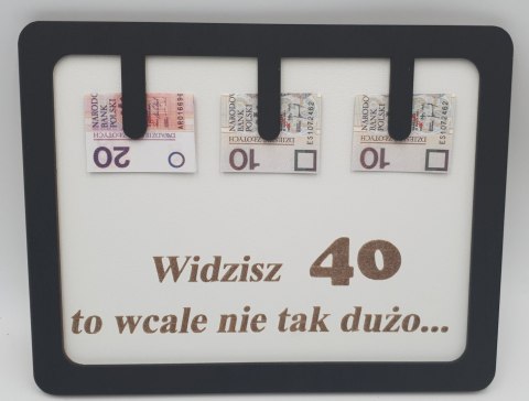 Ramka humor widzisz 40 to wcale nie tak dużo