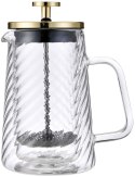 ZAPARZACZ DO KAWY HERBATY SZKLANY 1000ML FRENCH PRESS KLAUSBERG KB-7767 ZŁOTY