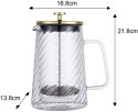 ZAPARZACZ DO KAWY HERBATY SZKLANY 1000ML FRENCH PRESS KLAUSBERG KB-7767 ZŁOTY