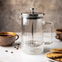 ZAPARZACZ DO KAWY HERBATY SZKLANY 350ML FRENCH PRESS KLAUSBERG KB-7756 SREBRNY