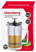 ZAPARZACZ DO KAWY HERBATY SZKLANY 350ML FRENCH PRESS KLAUSBERG KB-7756 SREBRNY