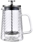 ZAPARZACZ DO KAWY HERBATY SZKLANY 350ML FRENCH PRESS KLAUSBERG KB-7762 SREBRNY