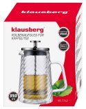 ZAPARZACZ DO KAWY HERBATY SZKLANY 350ML FRENCH PRESS KLAUSBERG KB-7762 SREBRNY